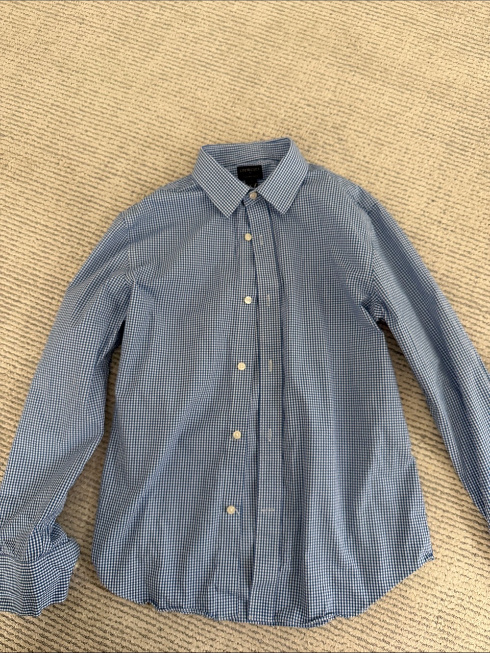 Crewcuts Blue Gingham Button-Up Dress Shirt size 12